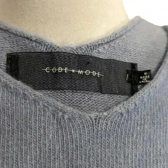 Code X Mode Blue Spaghetti Strap Angora Blend Sweater Size M - Picture 6 of 6